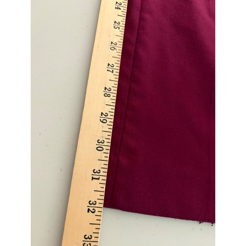 Banana Republic Logan Dress Pants Burgundy Straight Leg Trousers Womens 0 - Picture 6 of 6